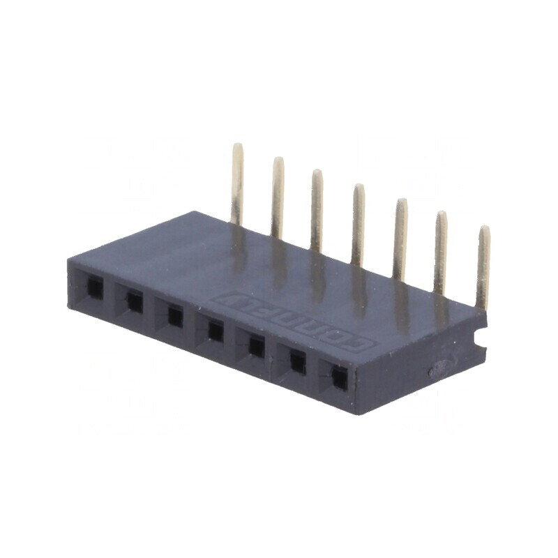 Conector şiruri pini soclu mamă 7 PIN 90° 2,54mm | Electronic-mag.ro | Componente Electronice