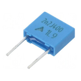 Condensator poliester 0,0022uF 200VAC 400VDC 5mm ±5% THT | Electronic-mag.ro | Componente Electronice