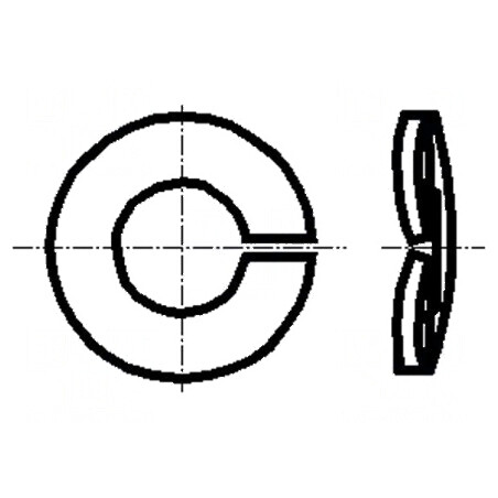 Şaibă elastică M10 D18,1mm h2,85mm oţel zincat | Electronic-mag.ro | Componente Electronice