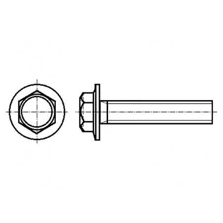 Şurub cu flanşă M5x10 mm, hexagonal, din oţel zincat | Electronic-mag.ro | Componente Electronice