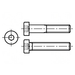 Şurub M4x35 cu cap rotund imbus HEX 2,5mm din oţel zincat | Electronic-mag.ro | Componente Electronice