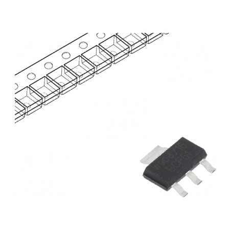 Tranzistor PNP bipolar 45V 1A 1W SC73 SOT223 | Electronic-mag.ro | Componente Electronice