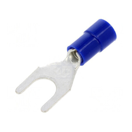 Furcă M6 Ø 6,3mm pentru cablu izolat 1,5-2,5mm² crimpat | Electronic-mag.ro | Componente Electronice