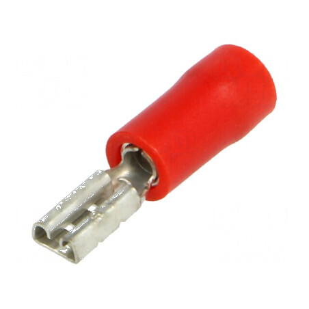 Terminal plat 2,8mm 0,5mm mamă pentru cablu 0,25-1,5mm2 crimpat | Electronic-mag.ro | Componente Electronice