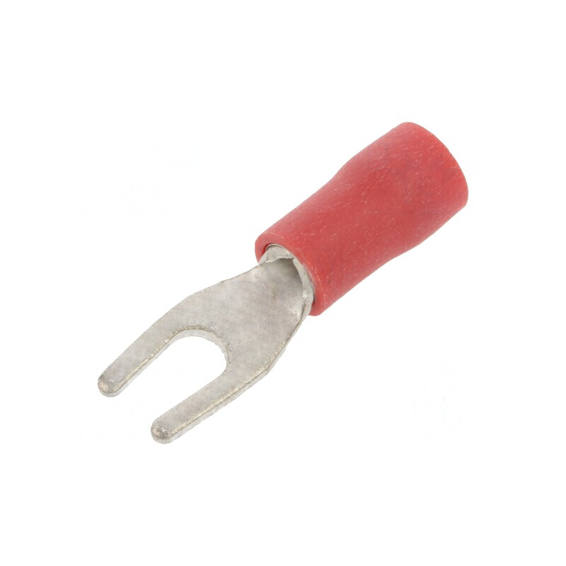 Vârf furcă M3 Ø 3,2mm pentru cablu izolată 0,25÷1,5mm2 | Electronic-mag.ro | Componente Electronice