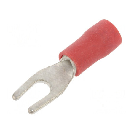 Vârf furcă M3 Ø 3,2mm pentru cablu izolată 0,25÷1,5mm2 | Electronic-mag.ro | Componente Electronice