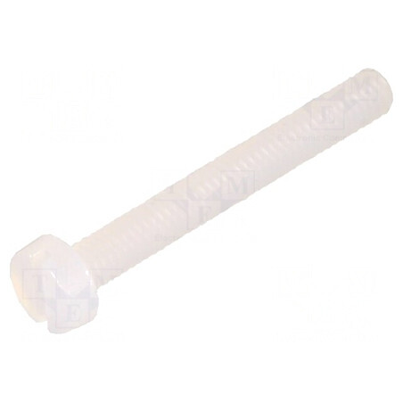 Şurub M2,5x20mm cu cap rotund crestat din poliamidă | Electronic-mag.ro | Componente Electronice