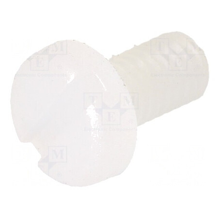 Şurub M3x6mm cu cap rotund crestat din poliamidă | Electronic-mag.ro | Componente Electronice