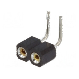 Conector şiruri pini soclu mamă 2 contacte întoarse THT | Electronic-mag.ro | Componente Electronice