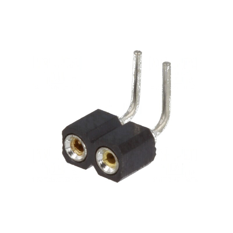 Conector şiruri pini soclu mamă 2 contacte întoarse THT | Electronic-mag.ro | Componente Electronice