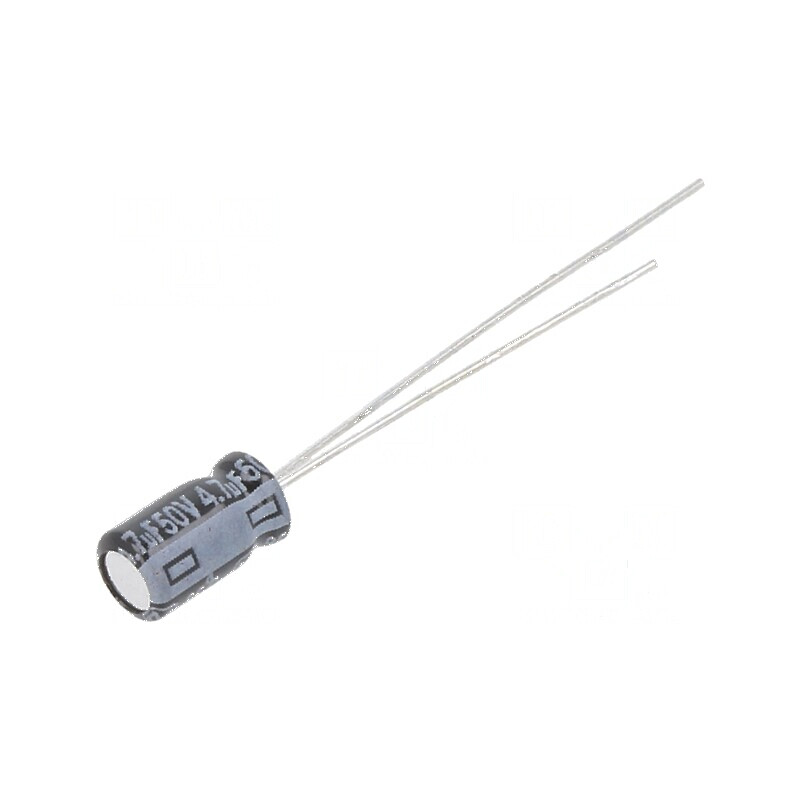 Condensator electrolitic THT 4,7uF 50V Ø4x7mm 1,5mm | Electronic-mag.ro | Componente Electronice Condensator electrolitic THT 4,7uF 50V Ø4x7mm 1,5mm | Electronic-mag.ro | Componente Electronice
