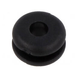 Manșon negru Øorif. 8mm Øorif. 4mm pentru panou maxim 2mm | Electronic-mag.ro | Componente Electronice