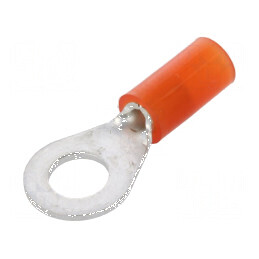 Vârf inelar M5 Ø 5,3mm pentru cablu 0,5-1,5mm² izolată crimpat | Electronic-mag.ro | Componente Electronice