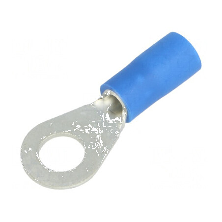 Vârf inelar M5 Ø 5,3mm pentru cablu izolată 1÷2,5mm² crimpat | Electronic-mag.ro | Componente Electronice