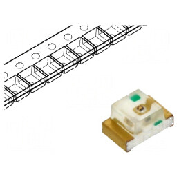LED SMD 1206 verde 20-50mcd 3,2x1,6x1,1mm 120° 20mA 570nm | Electronic-mag.ro | Componente Electronice