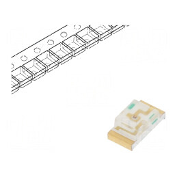LED SMD 1206 roșie 150-250mcd 3.2x1.6x1.1mm 20mA 75mW | Electronic-mag.ro | Componente Electronice