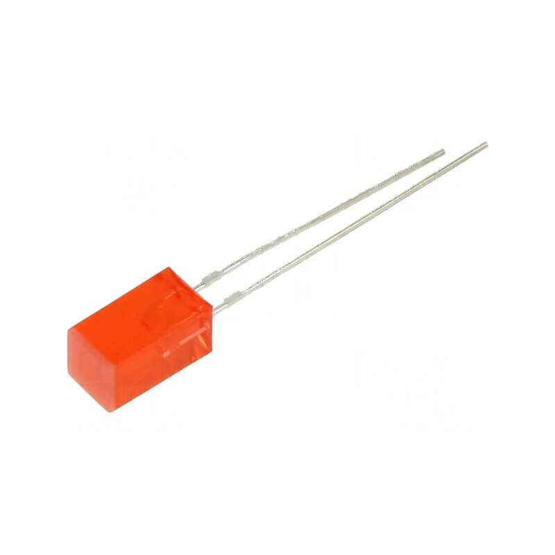 LED pătrată roşie 5x5mm 80÷160mcd 140° plat | Electronic-mag.ro | Componente Electronice