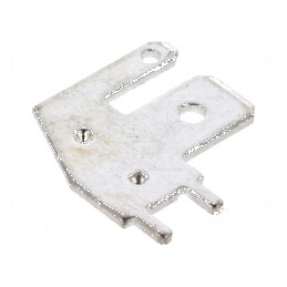 Terminal plat 0,8mm 2 x tată THT alamă cositorit | Electronic-mag.ro | Componente Electronice