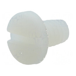 Şurub UNC 8-32 x 6,25 cu cap rotund crestat din poliamidă | Electronic-mag.ro | Componente Electronice