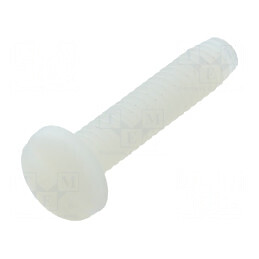Şurub UNC 8-32 x 19,05 cu cap rotund crestat din poliamidă | Electronic-mag.ro | Componente Electronice
