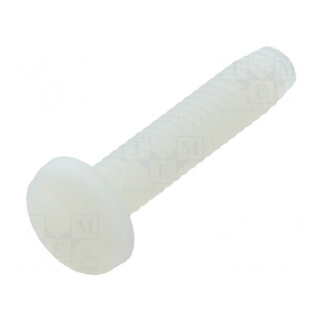 Şurub UNC 8-32 x 19,05 cu cap rotund crestat din poliamidă | Electronic-mag.ro | Componente Electronice