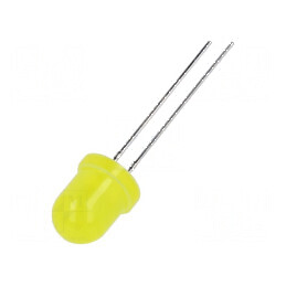 LED galben 8mm 250-600mcd 45° 2 Nr.term: 1,7-2,6VDC -40-85°C | Electronic-mag.ro | Componente Electronice