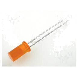 LED 5mm portocalie 3÷7mcd 100° plat, Nr. term: 2 | Electronic-mag.ro | Componente Electronice