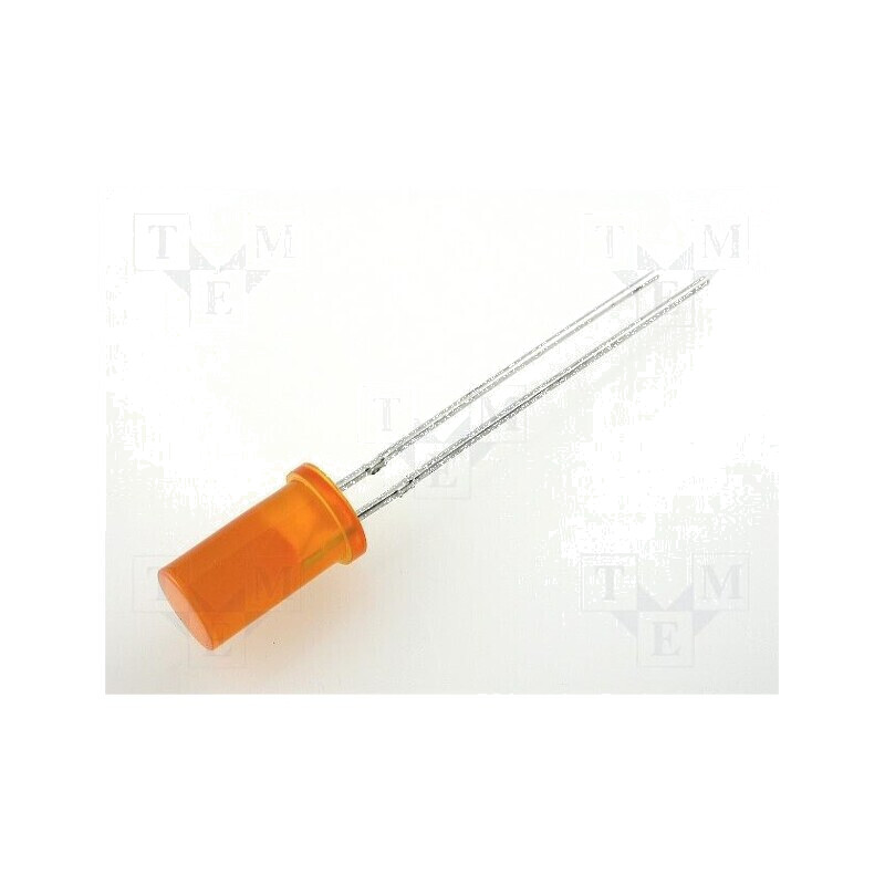 LED 5mm portocalie 3÷7mcd 100° plat, Nr. term: 2 | Electronic-mag.ro | Componente Electronice