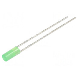 LED 3mm verde 500-750mcd 110° plat, nr. term: 2 | Electronic-mag.ro | Componente Electronice