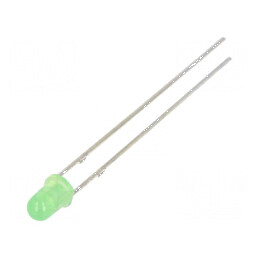 LED 3mm Verde 750-1120mcd 70° Convex | Electronic-mag.ro | Componente Electronice