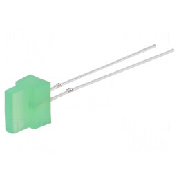 LED dreptunghiular verde 1,8x7,05mm 30mA 330-500mcd 20° | Electronic-mag.ro | Componente Electronice