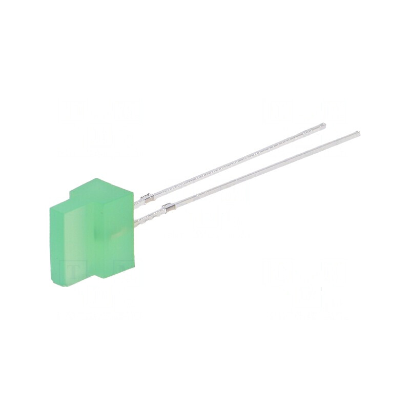 LED dreptunghiular verde 1,8x7,05mm 30mA 330-500mcd 20° | Electronic-mag.ro | Componente Electronice