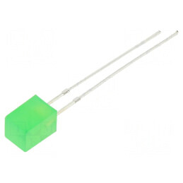 LED dreptunghiular 5x5x7mm verde 500-750mcd 140° 20mA | Electronic-mag.ro | Componente Electronice