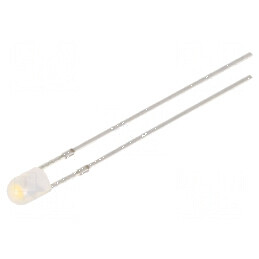 LED 3mm alb cald 500-750mcd 120° convex 102mW | Electronic-mag.ro | Componente Electronice