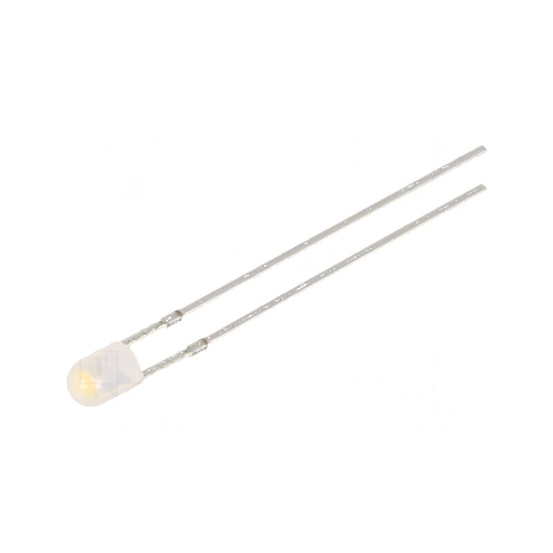LED 3mm alb cald 500-750mcd 120° convex 102mW | Electronic-mag.ro | Componente Electronice