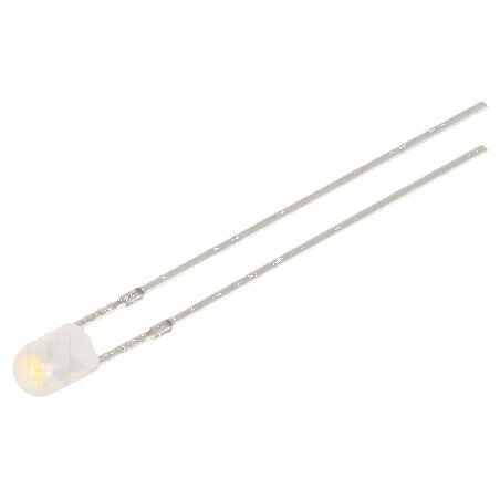 LED 3mm alb cald 500-750mcd 120° convex 102mW | Electronic-mag.ro | Componente Electronice