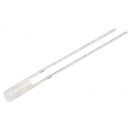 LED 3mm Alb Cald 500-750mcd 110° Plat 102mW | Electronic-mag.ro | Componente Electronice