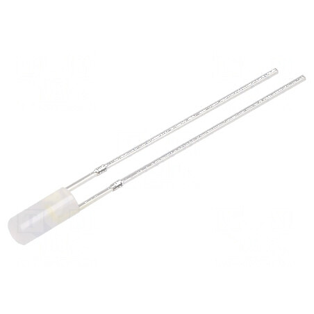 LED 3mm Alb Cald 500-750mcd 110° Plat 102mW | Electronic-mag.ro | Componente Electronice