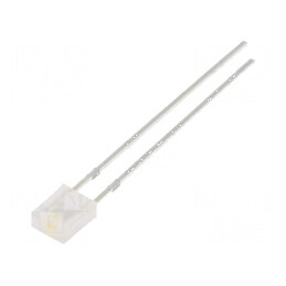 LED dreptunghiular 2x4x5mm alb cald 330-500mcd 20mA | Electronic-mag.ro | Componente Electronice