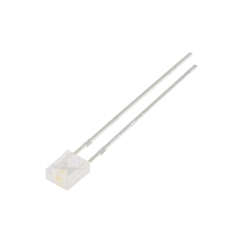 LED dreptunghiular 2x4x5mm alb cald 330-500mcd 20mA | Electronic-mag.ro | Componente Electronice