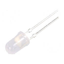 LED 5mm roșie 4800-6600mcd 30° convex 78mW | Electronic-mag.ro | Componente Electronice