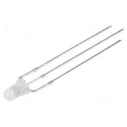 LED 3mm roșie/galben-verde 30° convex rotund | Electronic-mag.ro | Componente Electronice