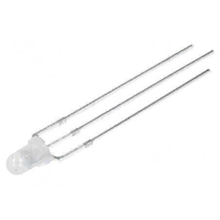 LED 3mm roșie/galben-verde 30° convex rotund | Electronic-mag.ro | Componente Electronice