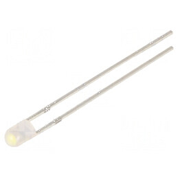 LED 3mm Alb Rece 500-750mcd 120° Convex 102mW | Electronic-mag.ro | Componente Electronice