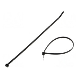 Colier de strângere poliamidă 203mm 3,6mm 178N negru | Electronic-mag.ro | Componente Electronice