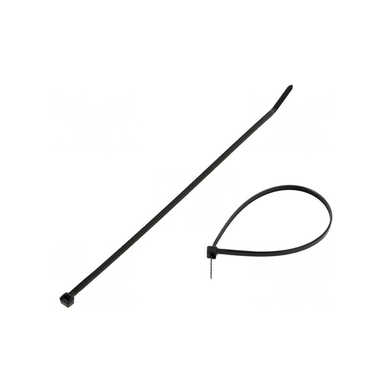 Colier de strângere poliamidă 203mm 3,6mm 178N negru | Electronic-mag.ro | Componente Electronice