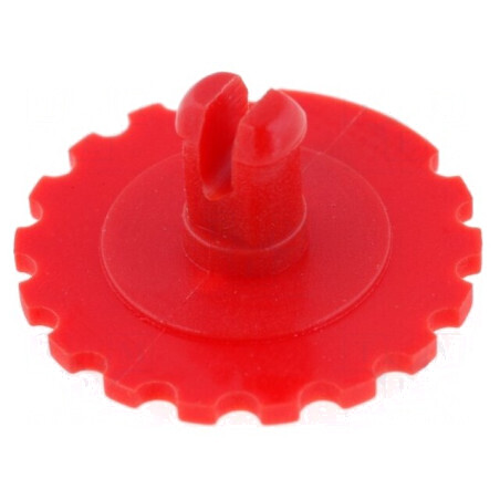Buton rotativ reglabil roșu Ø16mm pentru trimere | Electronic-mag.ro | Componente Electronice