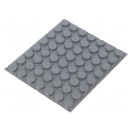 Picioruş autoadeziv gri poliuretan H: 3,6mm Duritate Shore 70 | Electronic-mag.ro | Componente Electronice