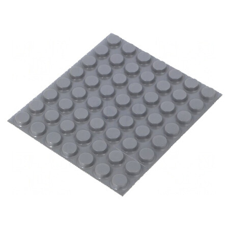 Picioruş autoadeziv gri poliuretan H: 3,6mm Duritate Shore 70 | Electronic-mag.ro | Componente Electronice