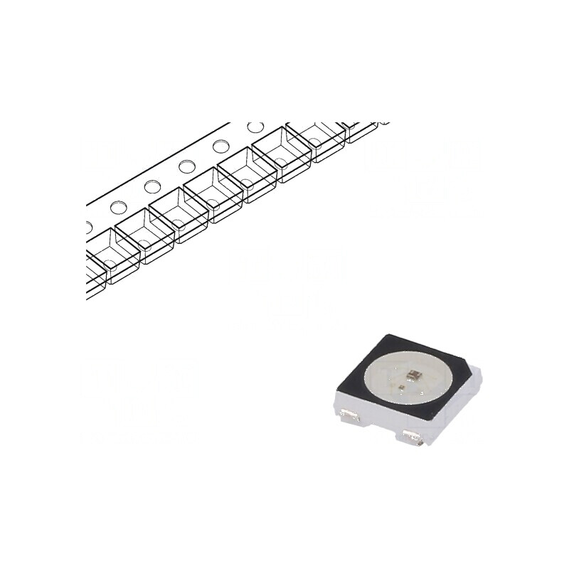 LED SMD 5050 Programabil RGB PLCC4 5x5x1,6mm 3,7÷5,5VDC | Electronic-mag.ro | Componente Electronice